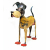 Pies stojący figurka metalowa 33cm